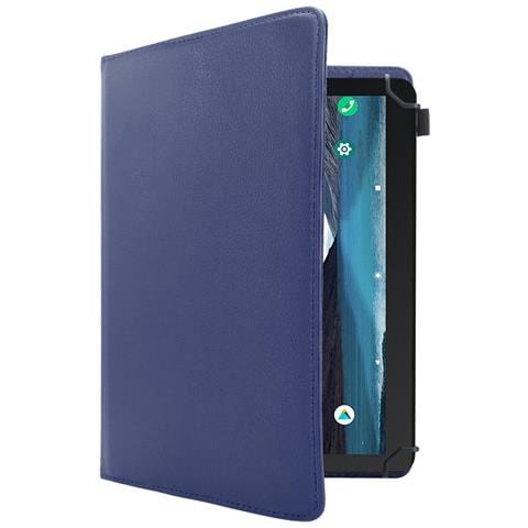 Custodia Per Tablet Compatibile Con Medion Lifetab P10610 In Blu Scuro - Coperchio Protettivo A 360 Gradi Fatto Di Finta Pelle Con Funzione Di Stand E Banda Elastica - Foto 2