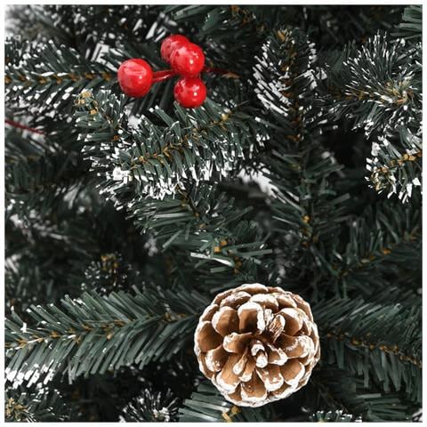Albero Di Natale Artificiale Con Base Verde 150 Cm Pvc - Foto 2