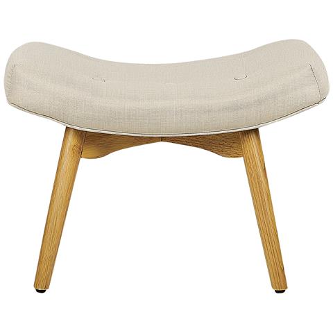 Poltrona Con Poggiapiedi Tessuto Beige Chiaro Vejle - Foto 8