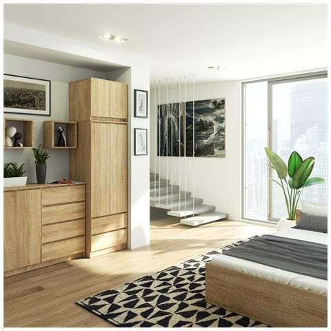 Sopralzo per armadio S60, 60x51x55 cm, Colore Sonoma Quercia - Foto 7