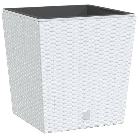 Fioriera Con Interno Rimovibile Bianca 21 / 32 L Pp Rattan - Foto 2