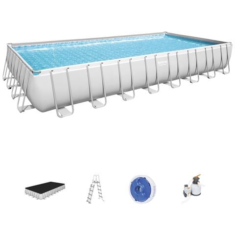 Piscina Fuori Terra Rettangolare Power Steel 956x488x132 Cm 56623 - Foto 1