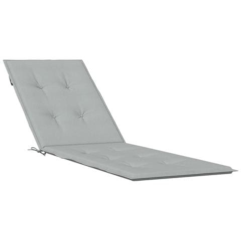 Cuscino Per Sdraio Grigio Chiaro Mélange (75+105) x50x3 Tessuto - Foto 2