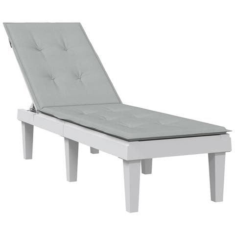 Cuscino Per Sdraio Grigio Chiaro Mélange (75+105) x50x3 Tessuto - Foto 1