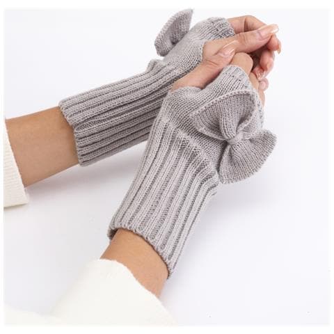 Guanti Senza Dita Guanti Invernali Caldi Lavorati A Maglia - Foto 2