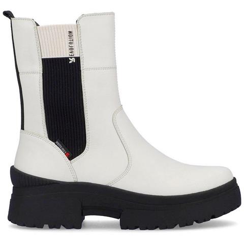 White Casual Closed Booties Stivaletti Pelle Scarpe Donna Bianco Eu 36, W0380-80 - Foto 1