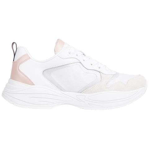 Sporty Runner Sport Shoe Sneakers Pelle Scarpe Donna Bianco Eu 38, Fw0fw06952 Ybs - Foto 3