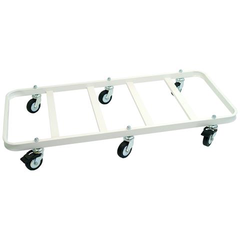 Carrello Per Vasi In Cemento E Terracotta Bianco - Foto 1