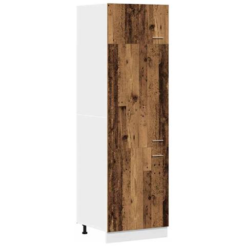 Armadio per Frigo “Lyon” Legno Antico 60x57x207 cm - Foto 1
