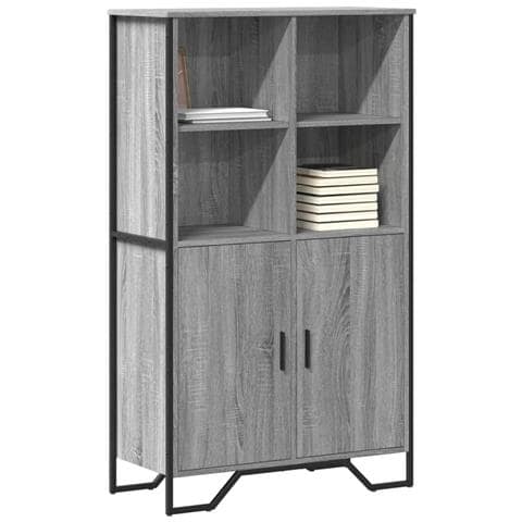 Credenza Grigio Sonoma 79,5x35,5x137,5 Cm In Truciolato - Foto 1
