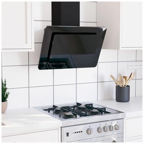 Lusso Casadino -  Cappa A Parete 60 Cm In Acciaio Inox E Vetro Temperato Nero - Foto 8