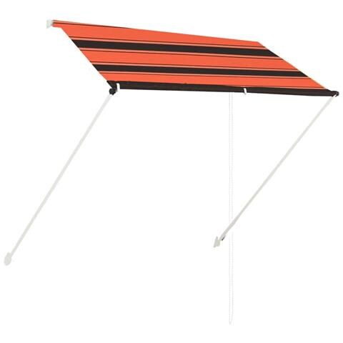 Lusso Casadino -  Tenda Da Sole Retrattile 200x150 Cm Arancione E Marrone - Foto 1