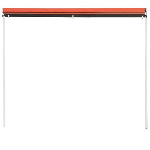 Lusso Casadino -  Tenda Da Sole Retrattile 200x150 Cm Arancione E Marrone - Foto 2