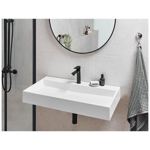 Lavandino Sospeso Bianco 90 X 46 Cm Quenko - Foto 1