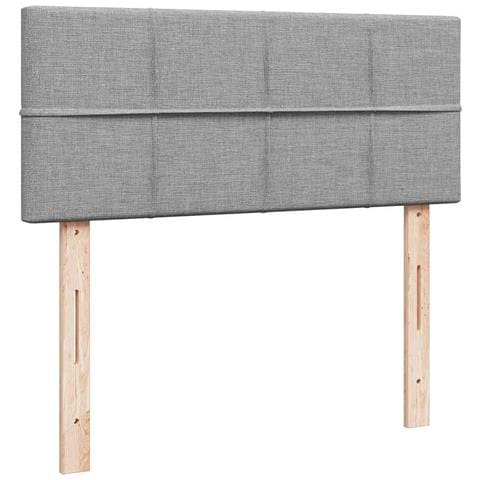 Pouf Letto con Materasso Grigio Chiaro 120x190 cm in Tessuto - Foto 9