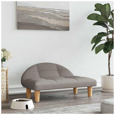 Lettino per Cani Tortora 70x52x30 cm in Tessuto - Foto 2