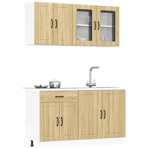 Set Mobili da Cucina 4 pz Kalmar Rovere Sonoma in Truciolato - Foto 2