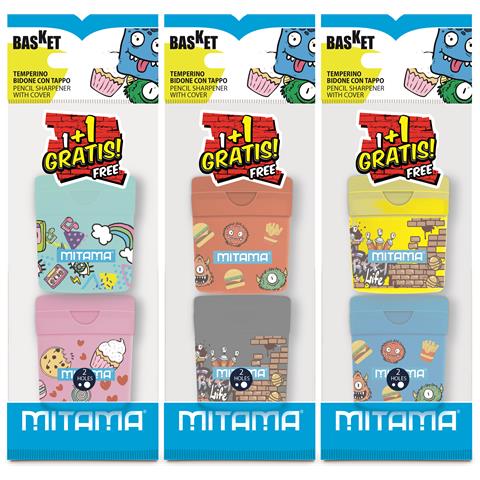 Temperino Bidone Plastica Colorata Temperamatite manuale Multicolore - Foto 1