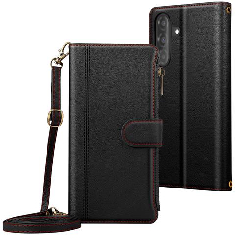 Custodia Folio Per Samsung Galaxy A36 Con Cerniera E Tracolla Rimovibile - Foto 1