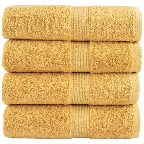 Asciugamani Premium SOLUND 4 pezzi Oro 30x30cm 600gsm - Foto 1