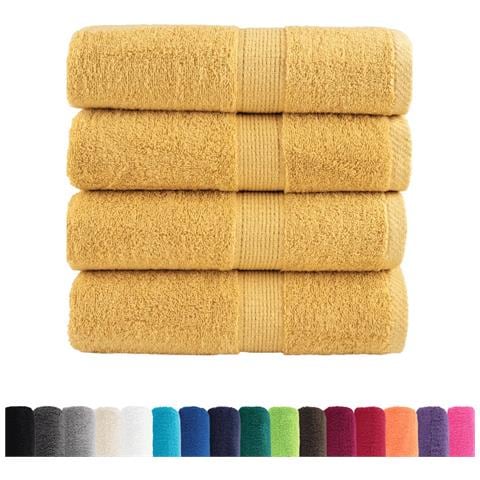 Asciugamani Premium SOLUND 4 pezzi Oro 30x30cm 600gsm - Foto 2