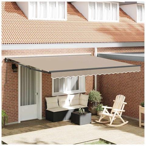 Tenda Retrattile Beige 400x300 cm Tessuto - Foto 2