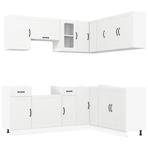 Set Mobili da Cucina 11 pz Kalmar Bianchi Legno Multistrato - Foto 1