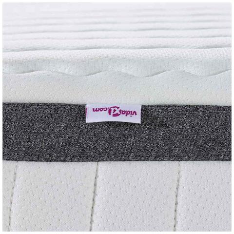 Materasso 2 pcs Bianco e Grigio 70 x 190 cm Molla Bonell - Foto 9