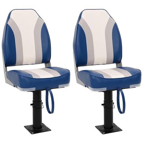 Set Sedile da Barca Pieghevole 4 pz con Schienale Alto - Foto 1