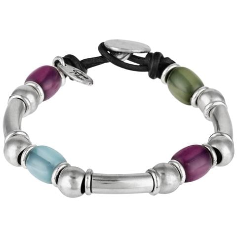 Bracciale Multicolore, Colori In Resina Placcata Argento - Foto 1