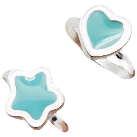 Coppia Di Anelli Colors In Argento 10µm E Azzurro - Foto 4
