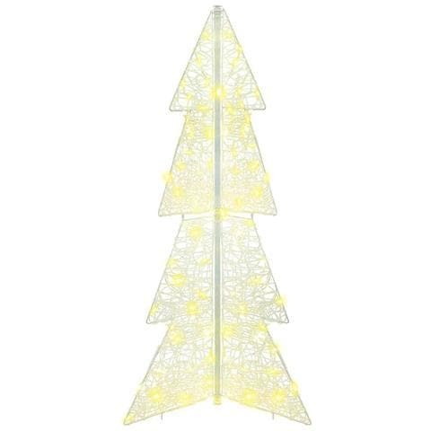 Albero di Natale con 100 LED Bianco caldo 120 cm Acrilico - Foto 2