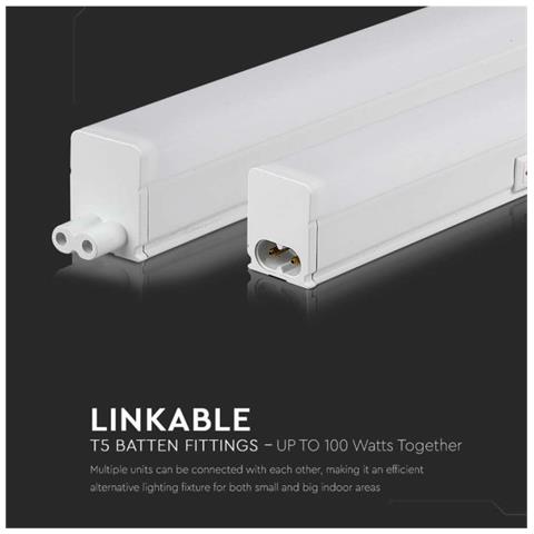 Plafoniera LED Chip Samsung Lineare 4W 30cm Raccordabile con Interruttore 3000K, colore Bianco - Foto 4