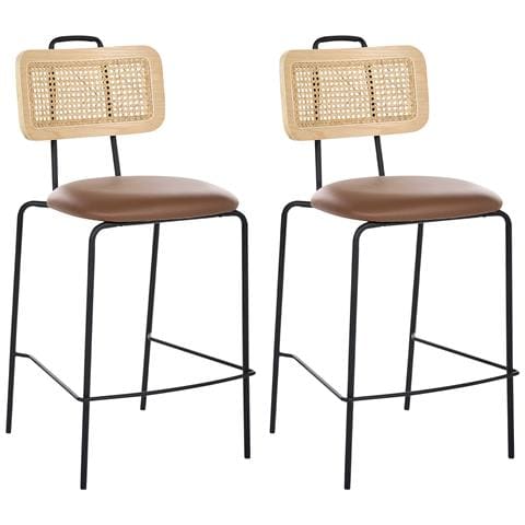 Set Di 2 Sedie Alte Adelanto Marrone - Foto 2