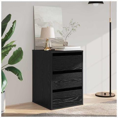 Mobile con Cassetti con cassetto Rovere Nero 41 x 40 x 58 cm - Foto 2