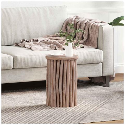 Pouf Naturale 30 x 30 x 45 cm Legno di teak solido - Foto 2