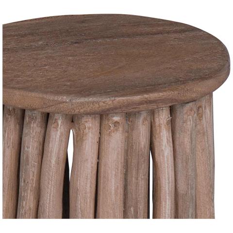Pouf Naturale 30 x 30 x 45 cm Legno di teak solido - Foto 9