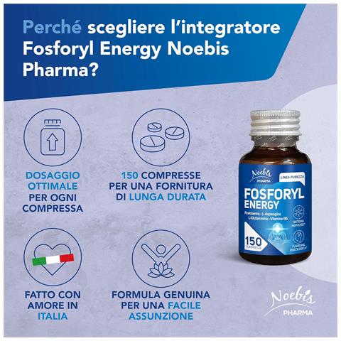 Fosforyl Energy 150 Compresse - Fosfoserina, L-Asparagina, L-Glutammina e Vitamina B6 - Concentrazione, Lucidità Mentale ed Energia (Confezione quintupla) - Foto 5