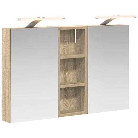 Set di Armadi da Bagno con lo scaffale 3 pcs 80 x 10,5 x 50 cm - Foto 1