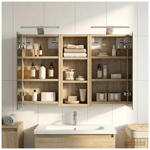 Set di Armadi da Bagno con lo scaffale 3 pcs 80 x 10,5 x 50 cm - Foto 2