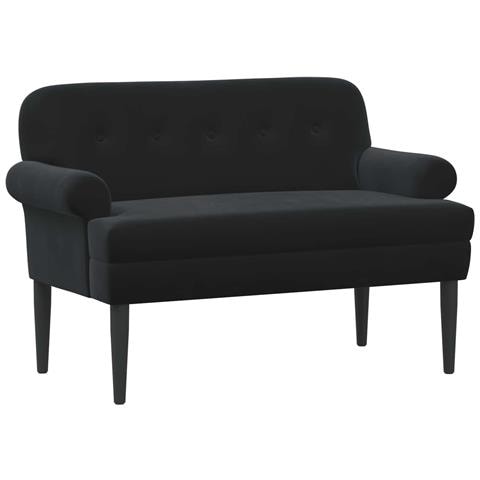Loveseat con bottoni imbottiti Nero 120 x 66 x 78 cm - Foto 1