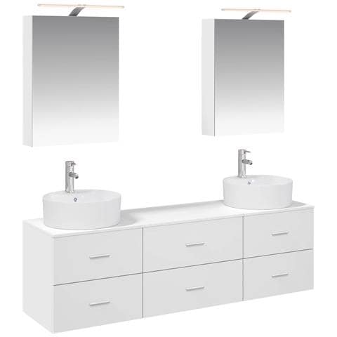 Set di mobili per il bagno 5 pcs Bianco - Foto 1