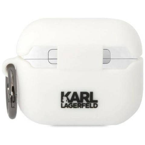 Karl Lagerfeld Klacapsilkcw Custodia Airpods Pro Bianca /bianche Silicone Karl & Choupette - Foto 2