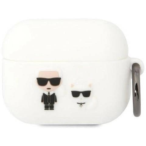 Karl Lagerfeld Klacapsilkcw Custodia Airpods Pro Bianca /bianche Silicone Karl & Choupette - Foto 3