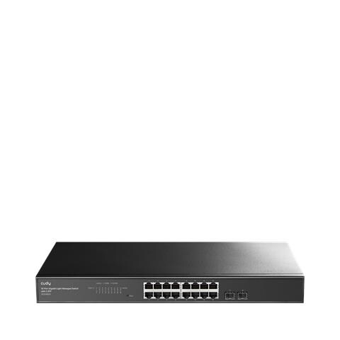 16-Port Gigabit Cloud Easy-Managed Switch with 2 SFP, GS1016ES2 1.0 Gestito L2 Gigabit Ethernet (10/100/1000) Nero - Foto 1