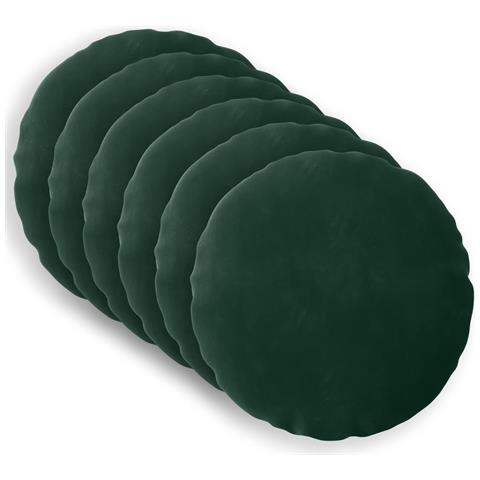 Cuscino con cuscino HEERLEN 6 pz Verde Scuro Velluto - Foto 1