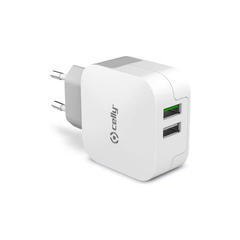 Caricabatterie da Rete Universale con 2 Porte USB Colore Bianco - Foto 1