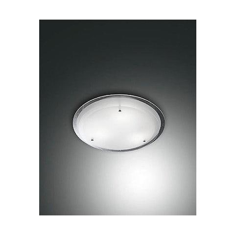 2958-61-102 Plafoniera Hill In Metallo E Vetro In Lastra Colore Bianco, E27 1x60w. - Foto 1
