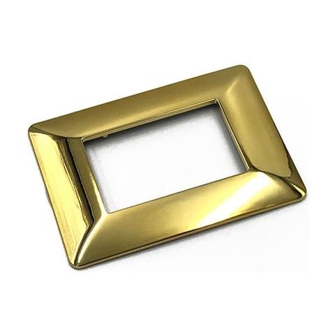 5 Placche Muro 3 Posti Moduli Oro Lucido Compatibile Tipo Bticino Matix - Foto 1