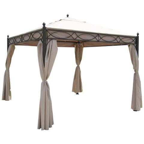 Germen - Gazebo Da Giardino In Acciaio Completo Di Pareti Laterali - Foto 1